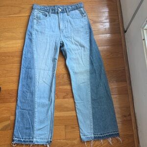 GAP Low Stride Two-Tone Blue Wide Leg Kids Jeans